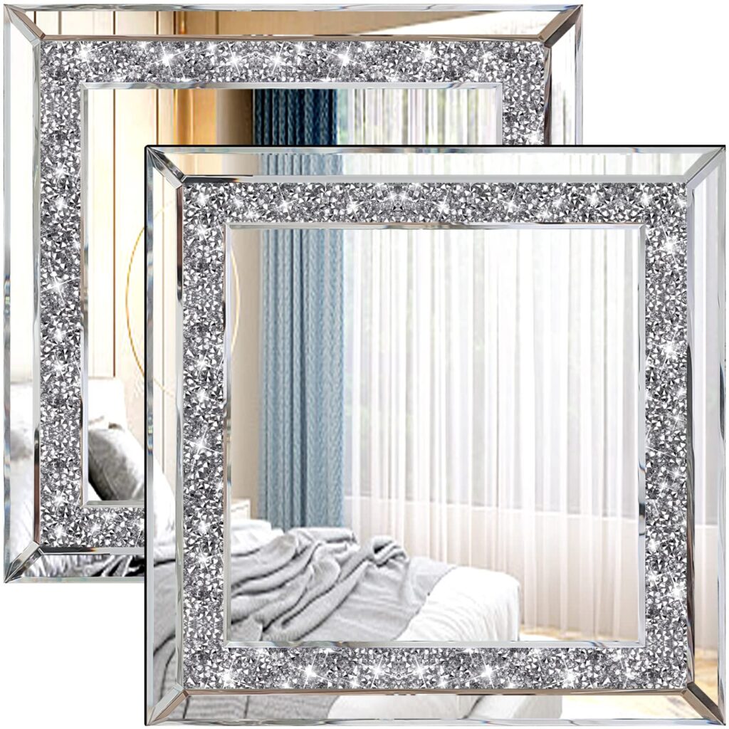 decorative wall mirror crystal